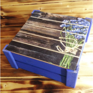 Подарочная коробка реечная 20*20*9 см Лаванда 23063