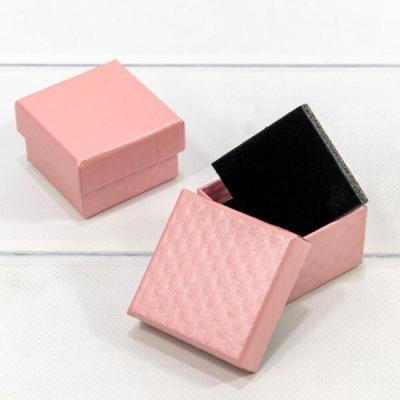 Подарочная коробка ювелирная 5*5*3 см Ромбики розовый 441603