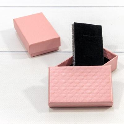 Подарочная коробка ювелирная 8*5*2.5 см Ромбики розовый 441604
