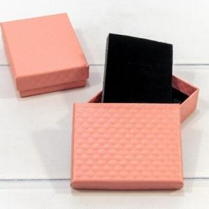 Подарочная коробка ювелирная Ромбики 7*9*3 см Лососевый 447608