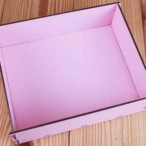 Подарочное кашпо деревянное 21*17.5*7 см Розовое 152193