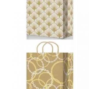 Подарочный крафт пакет 18х23х10 см Узор 526381