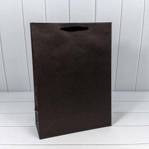 Подарочный крафт пакет 32х45х14 см Черный 444166