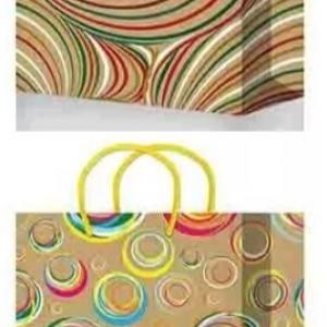 Подарочный крафт пакет 33х45х10 см Узор 526394