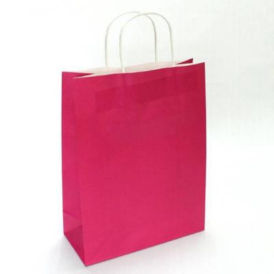 Подарочный крафт пакет с бумажной ручкой 15х21х8 см Малина 530243