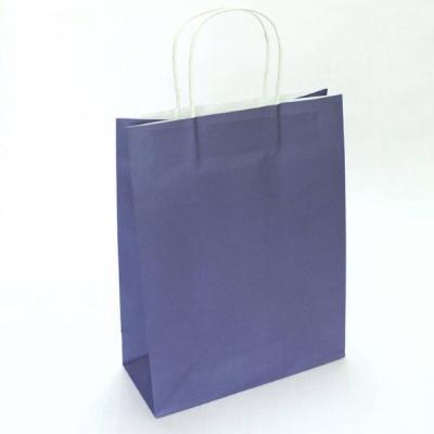 Подарочный крафт пакет с бумажной ручкой 15х21х8 см Темно-синий 530259