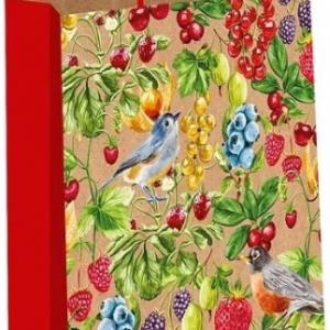 Подарочный крафт пакет с бумажной ручкой 18х23х10 см 50092