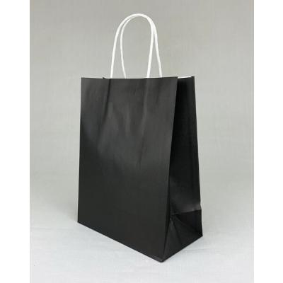 Подарочный крафт пакет с бумажной ручкой 21х27х11 см Черный 535914