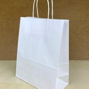 Подарочный крафт пакет с бумажной ручкой 25х31х11 см Белый 53818