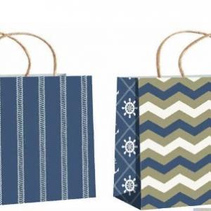 Подарочный крафт пакет с бумажной ручкой 30х21х9 см 550530