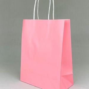 Подарочный крафт пакет с бумажной ручкой 31х42х12 см Розовый 531173