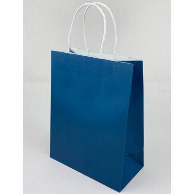 Подарочный крафт пакет с бумажной ручкой 31х42х12 см Синий 538731