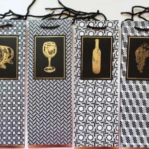 Подарочный пакет люкс бумажный 12х36х9 см Под бутылку 581368