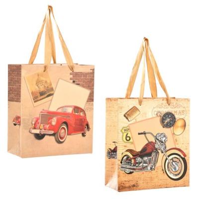 Подарочный пакет люкс бумажный 16х18х7 см Авто 555147