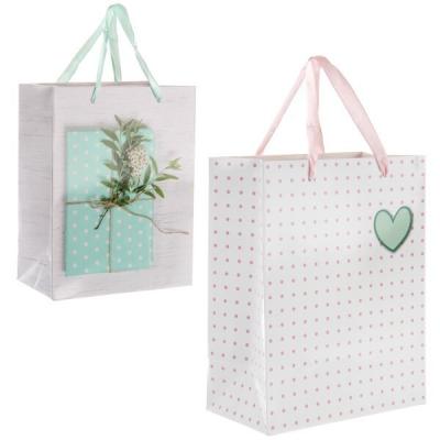 Подарочный пакет люкс бумажный 18х23х10 см Сердечко/подарок 550368