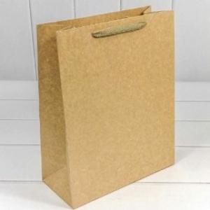 Подарочный пакет люкс бумажный 26х32х12 см Крафт 440614