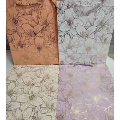 Подарочный пакет люкс бумажный 31х42х12 см Цветы 58462