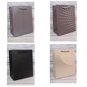 Подарочный пакет люкс бумажный 32х45х11 см Абстракция 58422