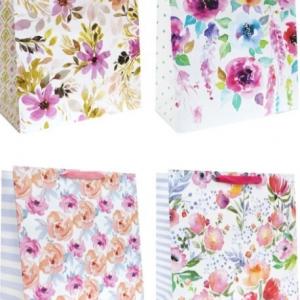 Подарочный пакет люкс бумажный 37х37х18 см Цветы 58427