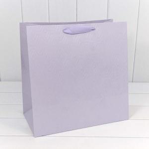 Подарочный пакет люкс бумажный 37х37х20 см Элегант сиреневый 447604