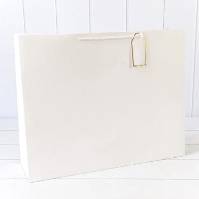 Подарочный пакет люкс бумажный 50х40х15 см Фактура белый 441617