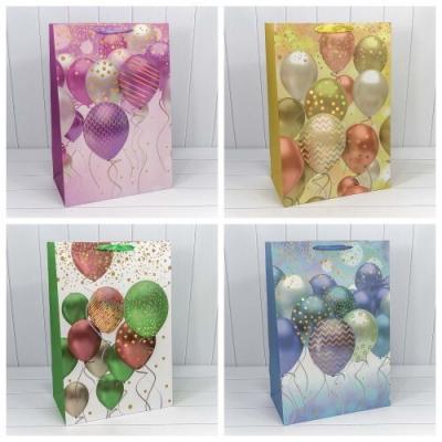 Подарочный пакет люкс бумажный с 3D аппликацией 42х62х25 см Воздушные шары 443369