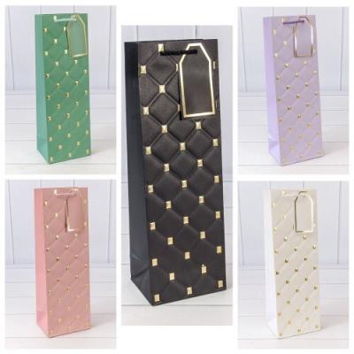 Подарочный пакет люкс бумажный с тиснением 12*36*9 см Микс 441527