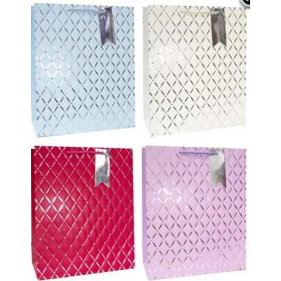 Подарочный пакет люкс бумажный с тиснением 14х20х7 см 58603