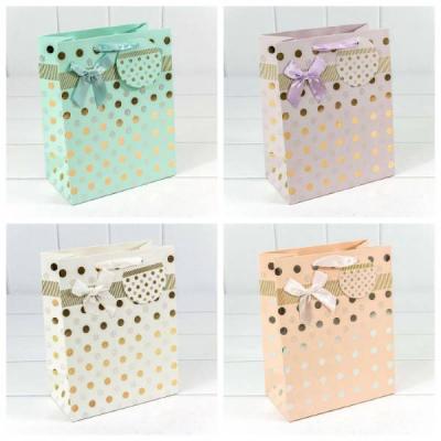 Подарочный пакет люкс бумажный с тиснением 18х23х10 см Леди 44858