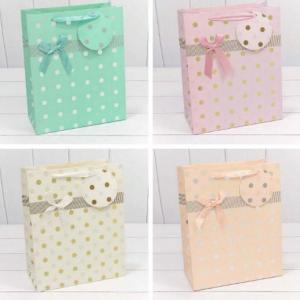 Подарочный пакет люкс бумажный с тиснением 26х32х13 см Леди 449869