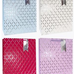 Подарочный пакет люкс бумажный с тиснением 31х42х12 см 58616