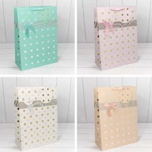 Подарочный пакет люкс бумажный с тиснением 32х45х15 см Леди 449870