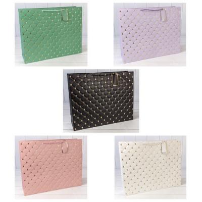 Подарочный пакет люкс бумажный с тиснением 50х40х15 см Микс 445128