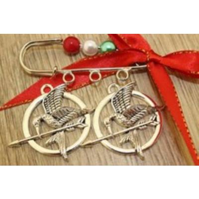 Подвеска металлическая Сойка-пересмешница 40*35мм (10шт) серебро Цена за уп.