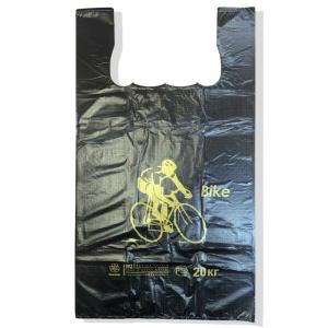 Полиэтиленовый пакет майка ПНД 17 мкм 30+16х55 см Байк топ черный 100 шт