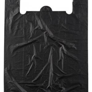 Полиэтиленовый пакет майка ПВД 40 мкм 30х55 см Черный 100 шт