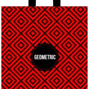 Полиэтиленовый пакет ПНД с петлевой ручкой 37 мкм 38х42 см Геометрик 50 шт