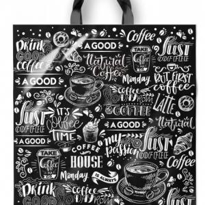 Полиэтиленовый пакет ПНД с петлевой ручкой 40 мкм 38х42 см Мокка 25 шт