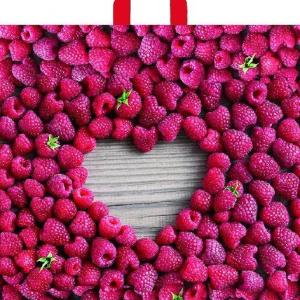 Полиэтиленовый пакет ПВД с петлевой ручкой 70 мкм 42х44 см Малина 50 шт