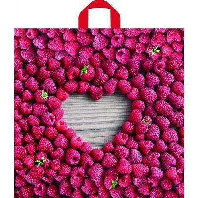 Полиэтиленовый пакет ПВД с петлевой ручкой 70 мкм 42х44 см Малина 50 шт