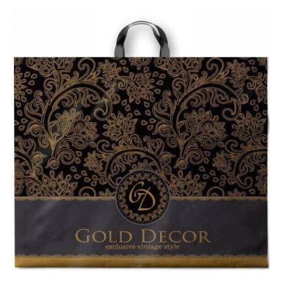 Полиэтиленовый пакет ПВД с петлевой ручкой 70 мкм 60х50 см Голд декор 25 шт