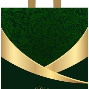 Полиэтиленовый пакет ПВД с петлевой ручкой 95 мкм 37х40 см Перфекто Малахит 25 шт