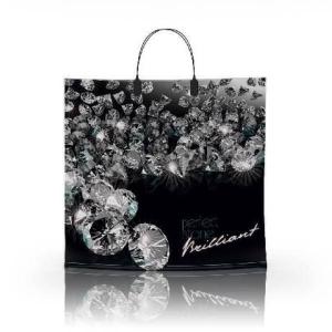 Полиэтиленовый пакет ПВД с пластиковой ручкой 80 мкм 36х34 см Бриллиант 10 шт