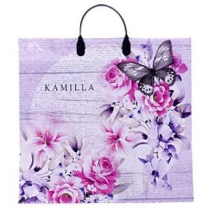 Полиэтиленовый пакет ПВД с пластиковой ручкой 80 мкм 36х34 см Камила 10 шт