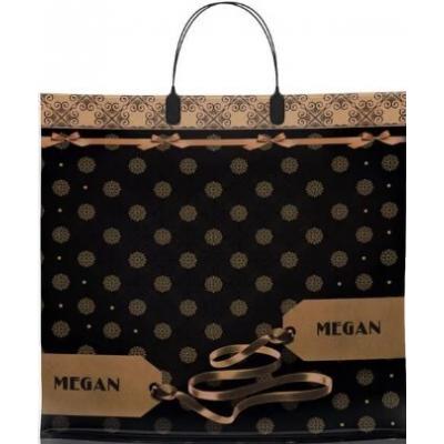 Полиэтиленовый пакет ПВД с пластиковой ручкой 80 мкм 36х34 см Меган 10 шт