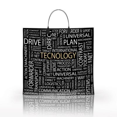 Полиэтиленовый пакет ПВД с пластиковой ручкой 80 мкм 36х34 см Технология 10 шт