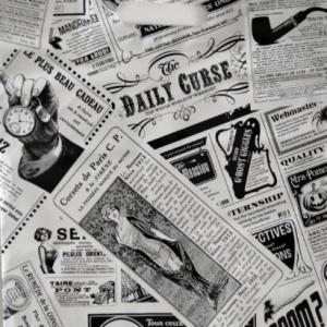 Полиэтиленовый пакет ПВД с прорубной ручкой 60 мкм 30х40 см Газета 50 шт