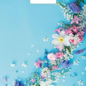 Полиэтиленовый пакет ПВД с прорубной ручкой 60 мкм 31*40 см Очаровательные цветы 50 шт