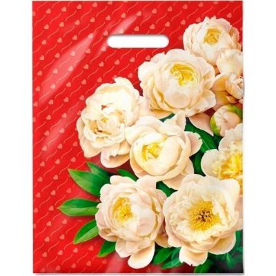 Полиэтиленовый пакет ПВД с прорубной ручкой 60 мкм 31х40 см Чувства 50 шт