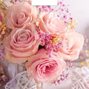 Полиэтиленовый пакет ПВД с прорубной ручкой 60 мкм 31х40 см Пудровая нежность 50 шт